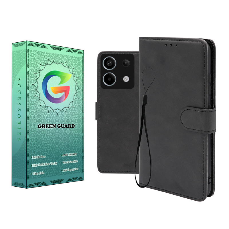 کیف کلاسوری گرین گارد طرح چرمی مدل Landing مناسب برای گوشی موبایل شیائومی Redmi Note 13 Pro 5G به همراه بند آویز