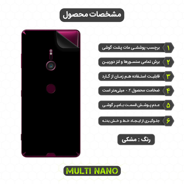 برچسب پوششی مولتی نانو مدل X-F1M مناسب برای گوشی موبایل سونی Xperia XZ3