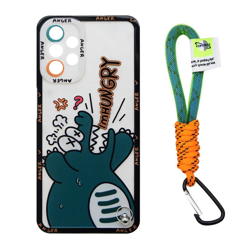 کاور مدل Hungry Croco مناسب برای گوشی موبایل سامسونگ Galaxy A13 4G به همراه بند آویز