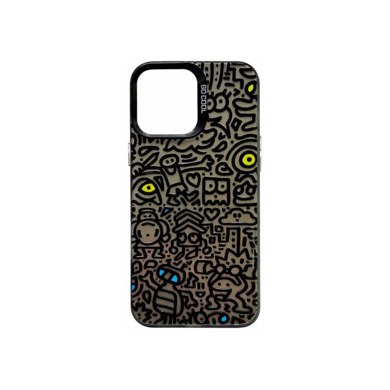 کاور مدل سوکول طرح هنر دودل آرت کد doodleArt88 مناسب برای گوشی موبایل اپل iPhone 16 Pro