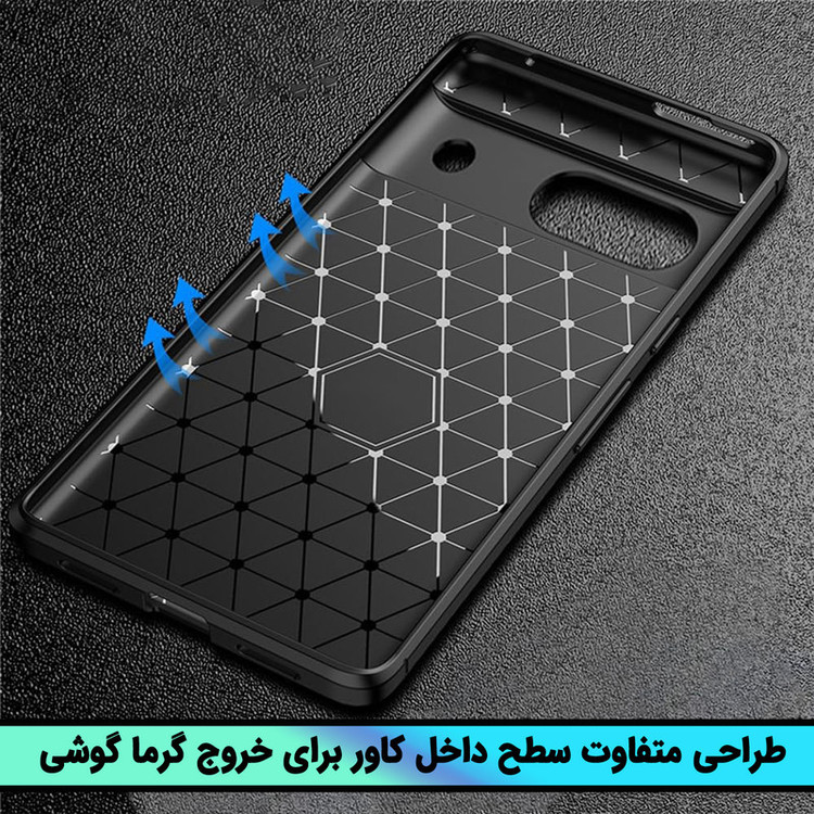 کاور لوکسار مدل Carbon Fiber مناسب برای گوشی موبایل گوگل Pixel 8A