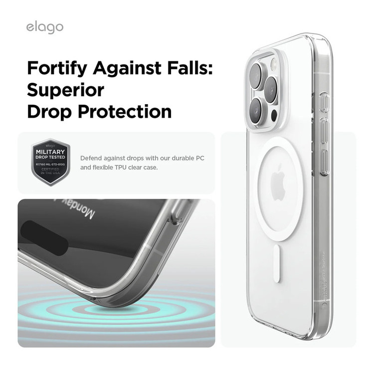 کاور موکولو مدل Clear Magsafe Strap مناسب برای گوشی موبایل اپل iPhone 16 Pro Max به همراه بند آویز