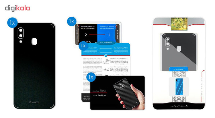 برچسب پوششی ماهوت مدل Black-Suede مناسب برای گوشی موبایل سامسونگ Galaxy A40