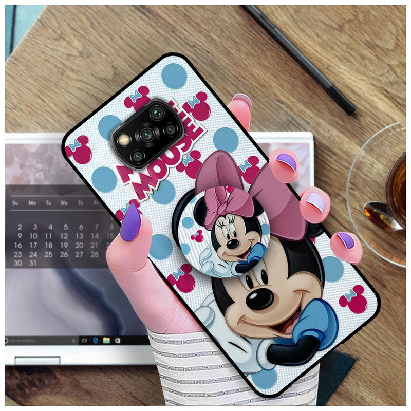 کاور دکین مدل Rikki طرح Smile مناسب برای گوشی موبایل شیائومی Poco X3/ Poco X3 Pro به همراه پایه نگهدارنده