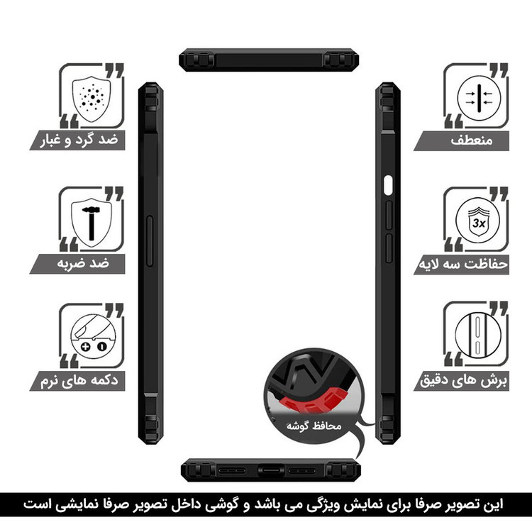 کاور لوکسار مدل Cortex 2مناسب برای گوشی موبایل شیائومی Redmi Note 11 4G 2022 / Note 11S