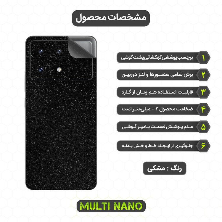 برچسب پوششی کهکشانی مولتی نانو مدل X-F1G مناسب برای گوشی موبایل شیائومی Poco F6 Pro