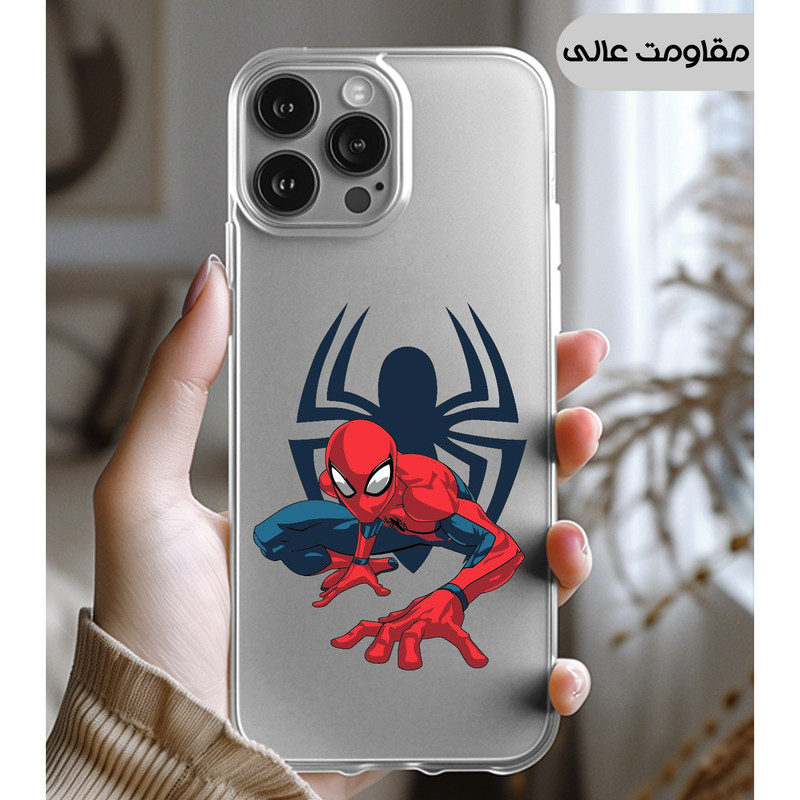 کاور یوریل مدل Clear کد 75 طرح اسپایدرمن مناسب برای گوشی موبایل سامسونگ Galaxy M52 5G