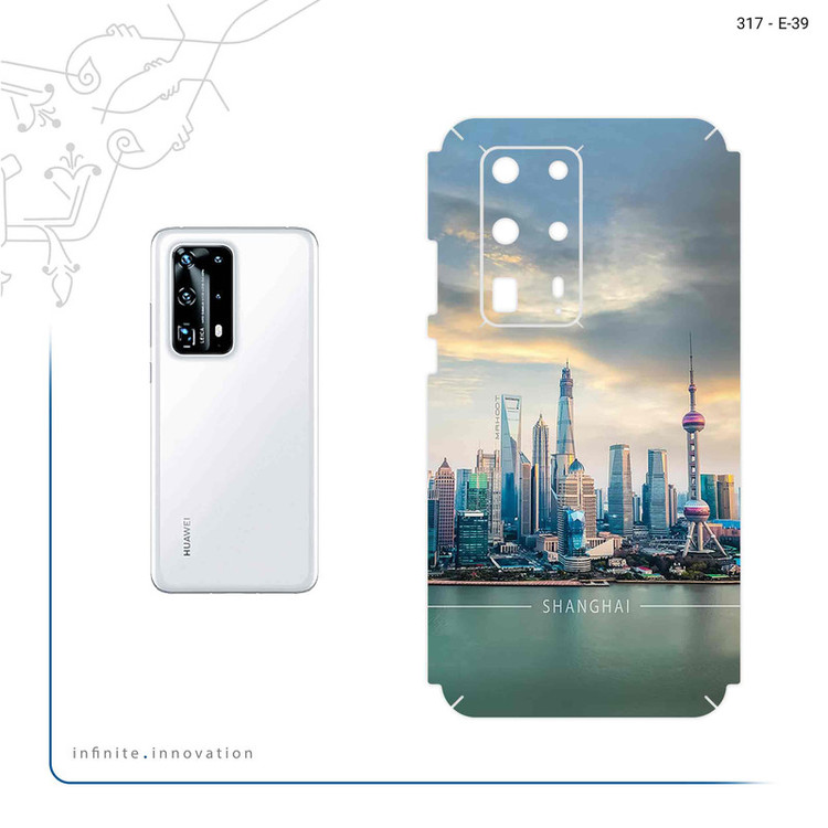 برچسب پوششی ماهوت مدل Shanghai_City مناسب برای گوشی موبایل هوآوی P40 Pro Plus