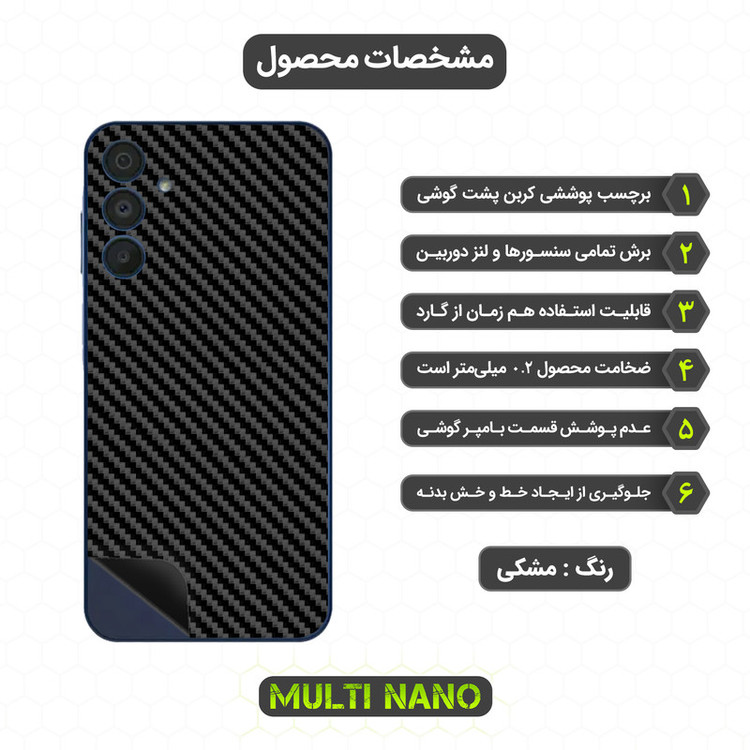 برچسب پوششی مولتی نانو مدل X-F1C مناسب برای گوشی موبایل سامسونگ Galaxy A15 5G