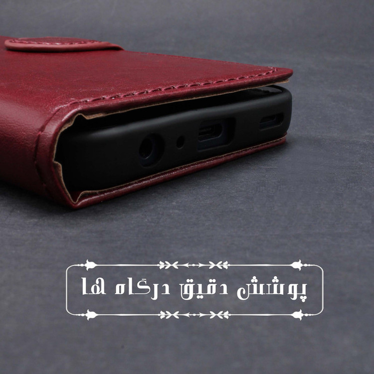 کیف کلاسوری لئون مدل Kiif مناسب برای گوشی موبایل سامسونگ Galaxy A51 به همراه بند آویز