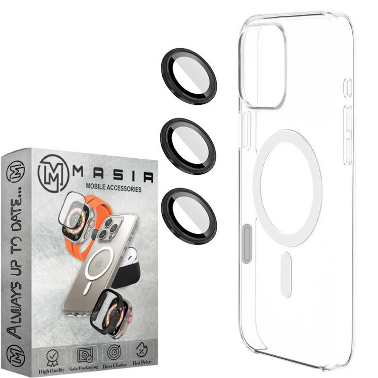 کاور مسیر مدل Clear Ring Metal مناسب برای گوشی موبایل اپل iPhone 16 Pro