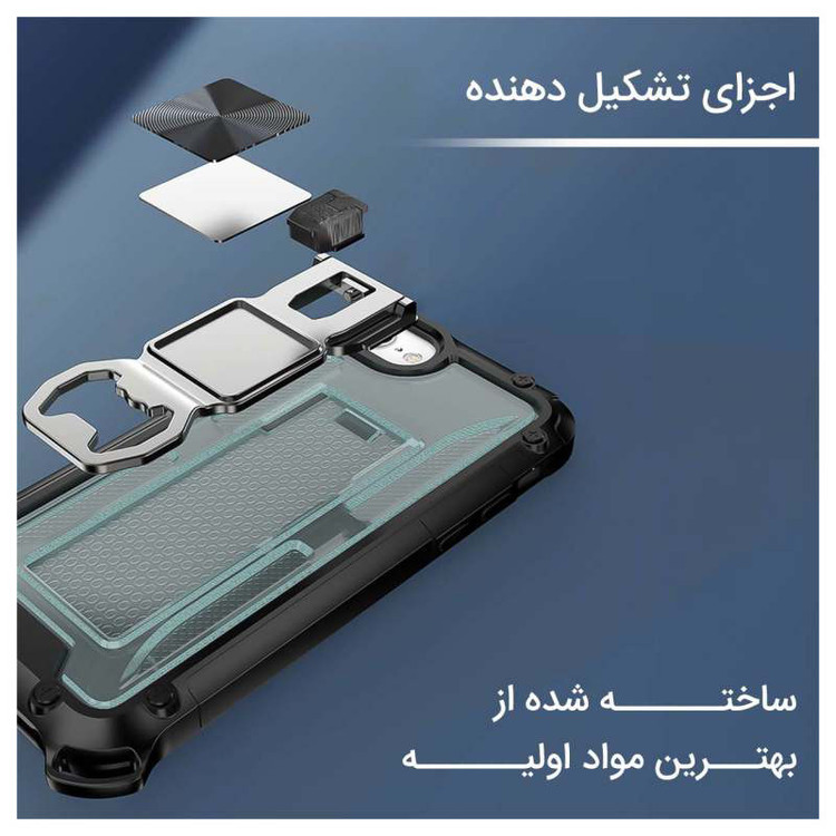 کاور آیرون من مدل Shock Proof مناسب برای گوشی موبایل سامسونگ Galaxy A72 4G / A72 5G به همراه قلم لمسی