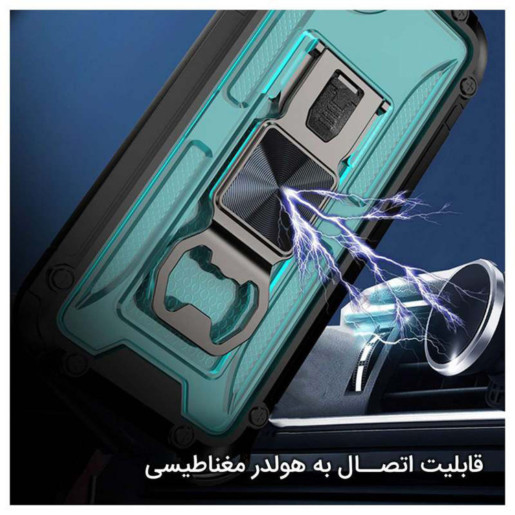 کاور آیرون من مدل Shock Proof مناسب برای گوشی موبایل سامسونگ Galaxy A72 4G / A72 5G به همراه قلم لمسی