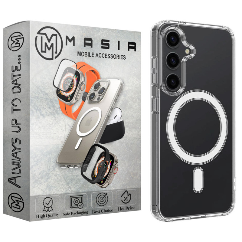 کاور مسیر مدل Clear Magnetic Magsafe مناسب برای گوشی موبایل سامسونگ Galaxy S24 Fe