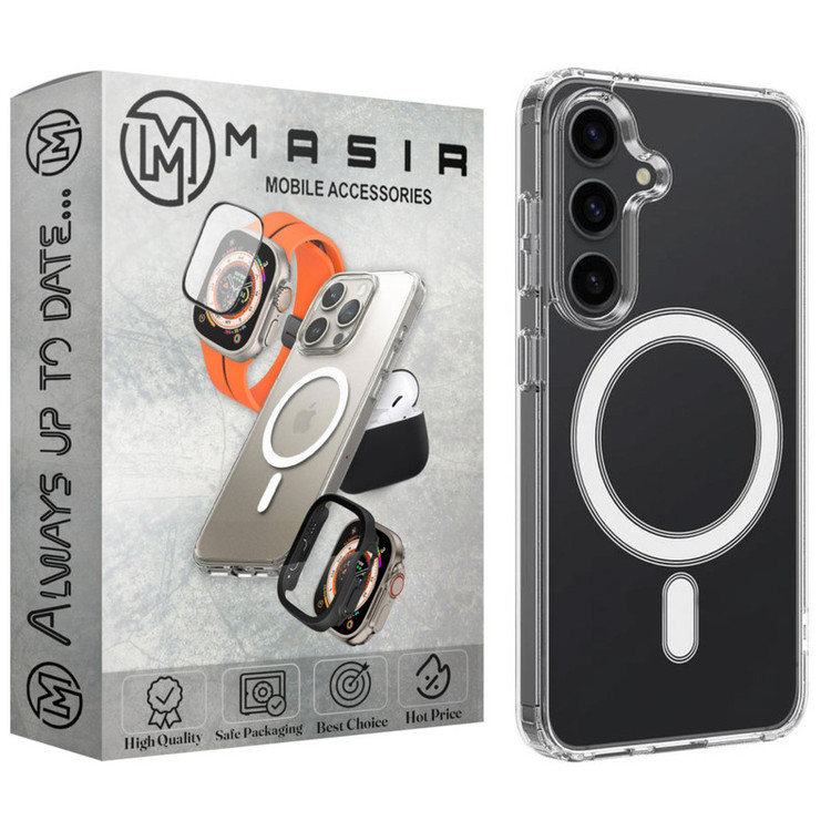 کاور مسیر مدل Clear Magnetic Magsafe مناسب برای گوشی موبایل سامسونگ Galaxy S24 Fe