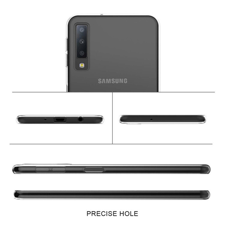 کاور مدل Clear TPU مناسب برای گوشی موبایل سامسونگ Galaxy A7 2018 / A750