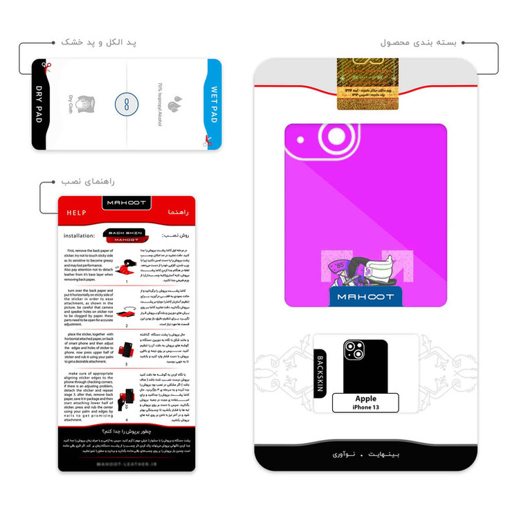 برچسب پوششی ماهوت مدل Nike Air Sneaker Digital Art مناسب برای گوشی موبایل اپل iPhone 13