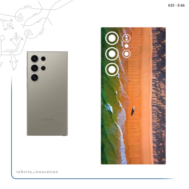 برچسب پوششی ماهوت مدل Beach and Green Sea مناسب برای گوشی موبایل سامسونگ Galaxy S24 Ultra