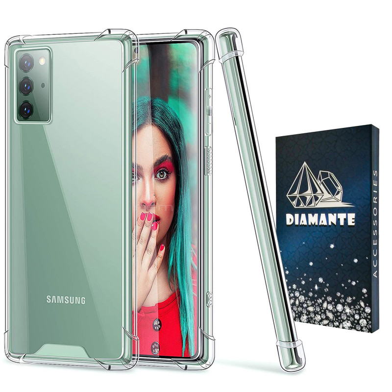 کاور دیامانته مدل shiny navy مناسب برای گوشی موبایل سامسونگ Galaxy Note 20