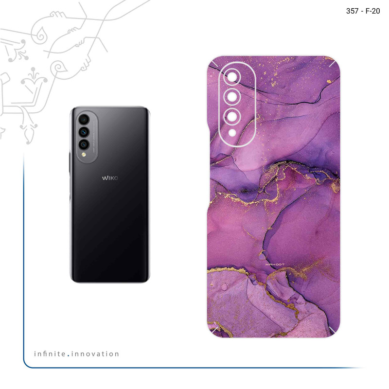 برچسب پوششی ماهوت مدل Purple Marble مناسب برای گوشی موبایل ویکو T50