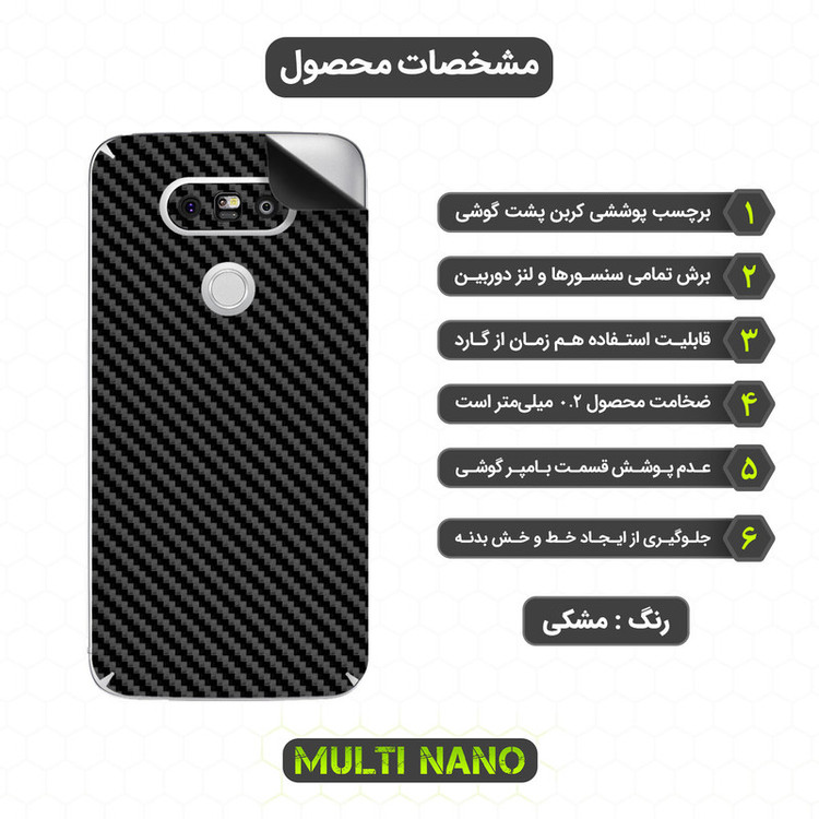 برچسب پوششی مولتی نانو مدل X-F1C مناسب برای گوشی موبایل ال جی G5