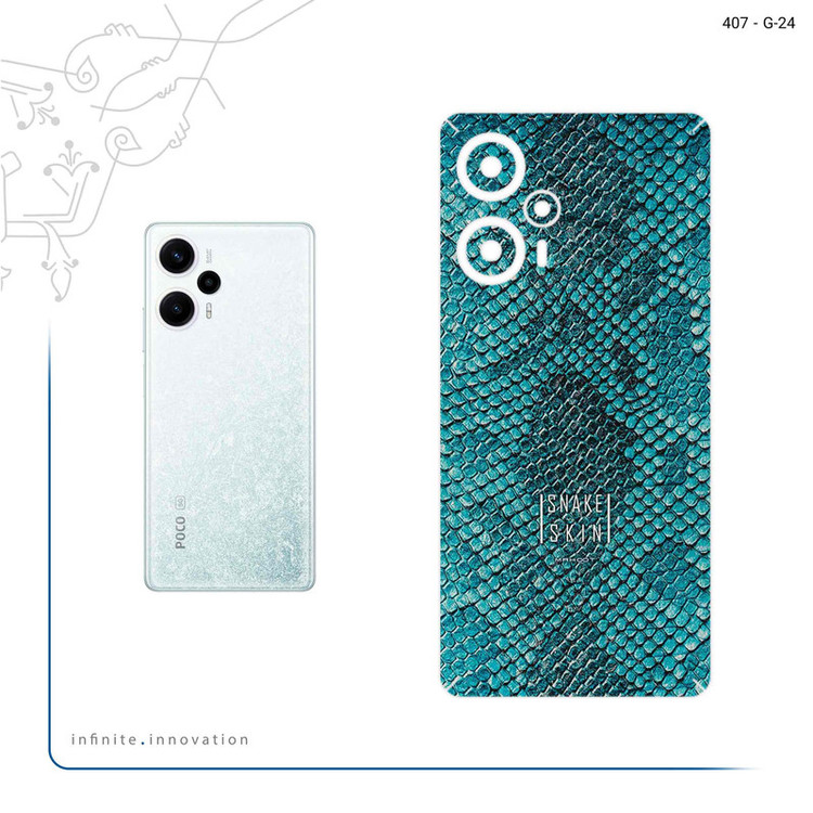 برچسب پوششی ماهوت مدل Blue Snake Skin مناسب برای گوشی موبایل شیائومی Poco F5