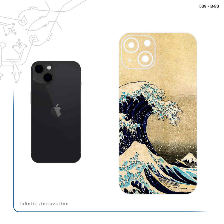 برچسب پوششی ماهوت مدل The Great Wave off Kanagawa of Hokusai مناسب برای گوشی موبایل اپل iPhone 13
