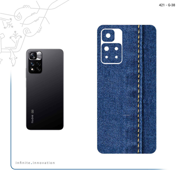 برچسب پوششی ماهوت مدل Fabric Texture 8 مناسب برای گوشی موبایل شیائومی Redmi Note 11 Pro Plus 5G