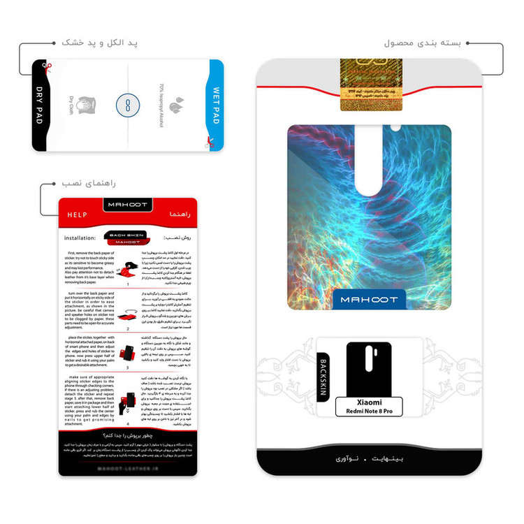 برچسب پوششی ماهوت مدل Mathematical Geometric Shape 1 مناسب برای گوشی موبایل شیائومی Redmi Note 8 Pro