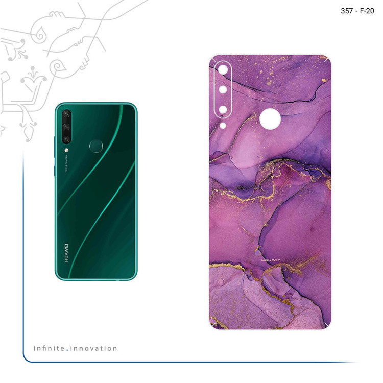 برچسب پوششی ماهوت مدل Purple Marble مناسب برای گوشی موبایل هوآوی Y6p