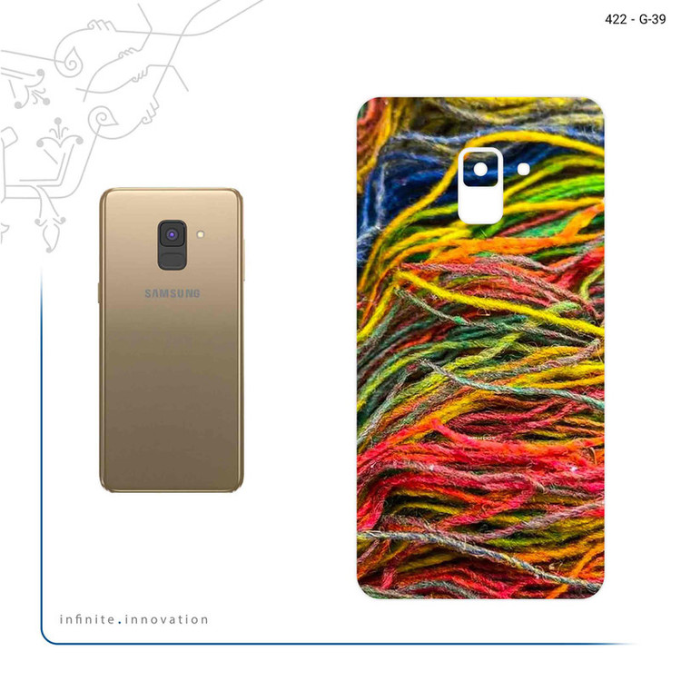 برچسب پوششی ماهوت مدل Fabric Texture 9 مناسب برای گوشی موبایل سامسونگ Galaxy A8 Plus 2018