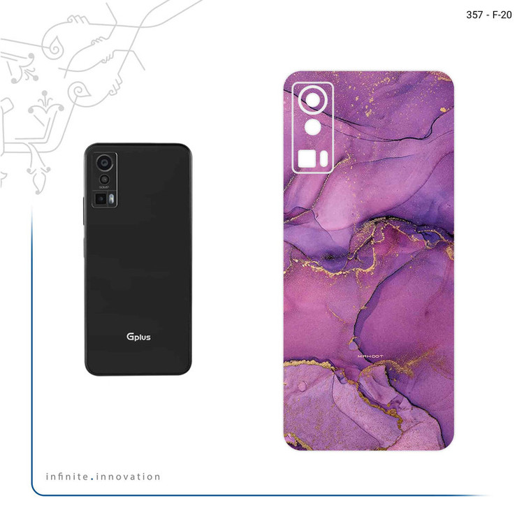 برچسب پوششی ماهوت مدل Purple Marble مناسب برای گوشی موبایل جی پلاس X20