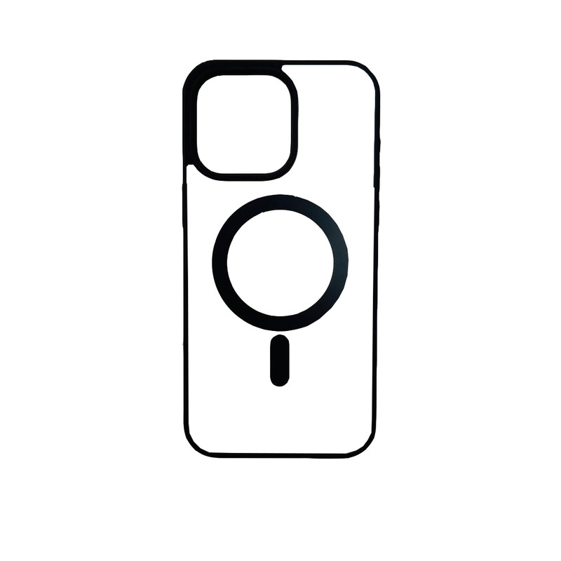 کاور مدل شیک شل طرح  شفاف مگ سیف دور سیلیکونی مناسب برای گوشی موبایل اپل iphone 12 pro max