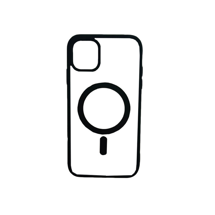 کاور مدل شیک شل طرح شفاف مگ سیف دور سیلیکونی مناسب برای گوشی موبایل اپل iphone 12 pro max
