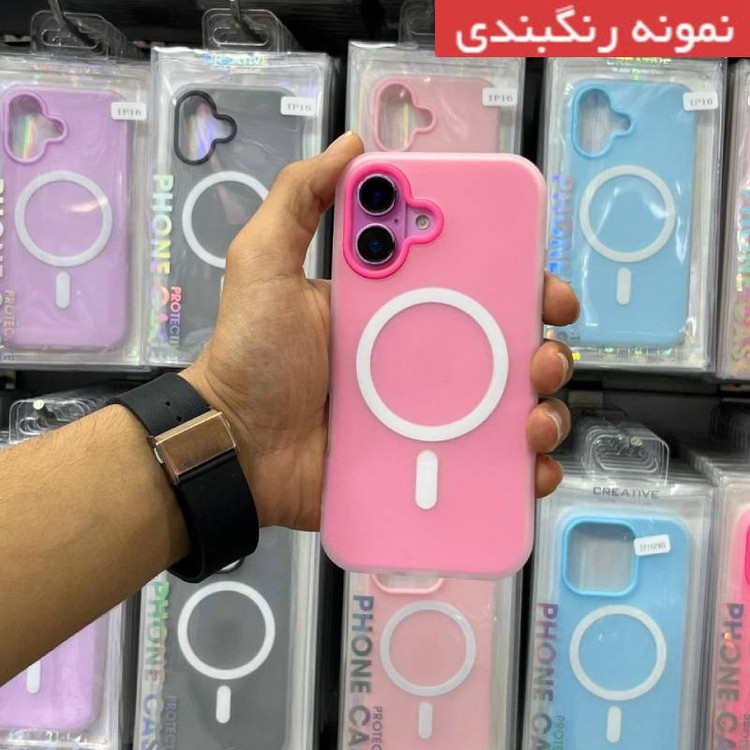 کاور علاالدین قاب مدل سیلیکیونی طرح پاستیلی مناسب برای گوشی موبایل اپل IPhone 16 Pro