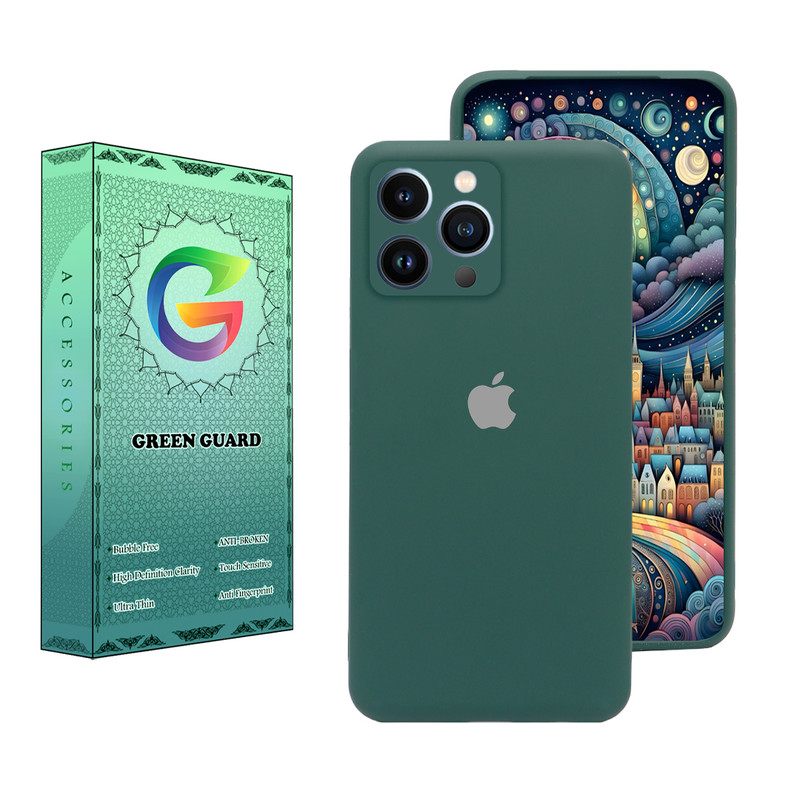 کاور گرین گارد مدل KiLo طرح سیلیکونی مناسب برای گوشی موبایل اپل  IPhone 13 Pro Max