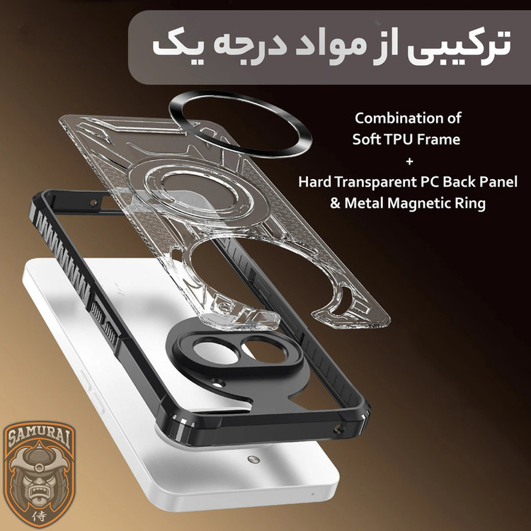 کاور سامورایی مدل Shocksafe مناسب برای گوشی موبایل ناتینگ Phone 2a