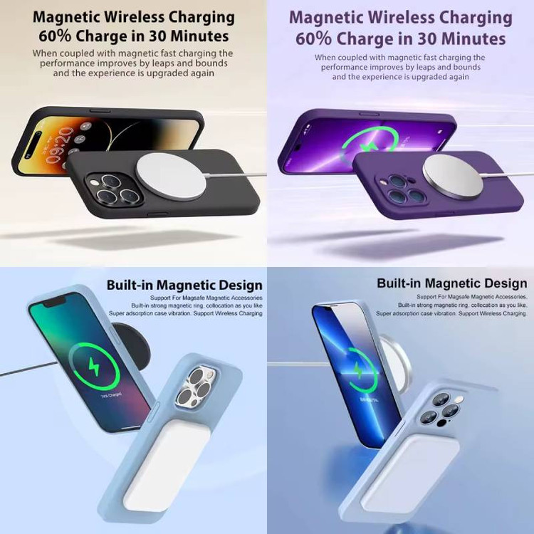 کاور کپتن قاب مدل سیلیکونی پاک کنی مگ سیف دار مناسب برای گوشی موبایل اپل iPhone 12 Pro Max