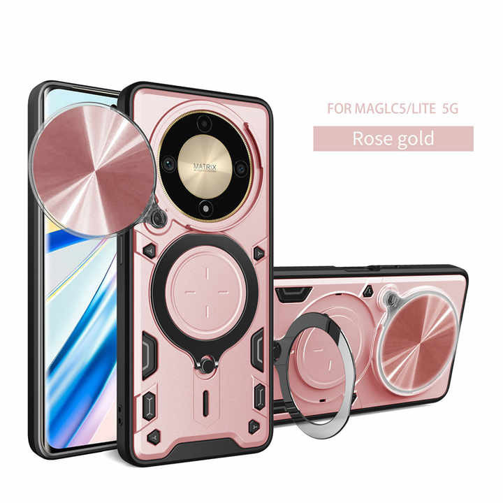 کاور اسپارتان مدل Magnet Ring Strap مناسب برای گوشی موبایل آنر X9a / Magic 5 Lite به همراه بند آویز