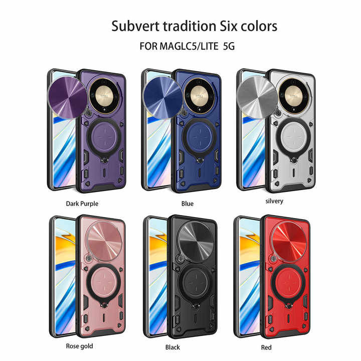 کاور اسپارتان مدل Magnet Ring Strap مناسب برای گوشی موبایل آنر X9a / Magic 5 Lite به همراه بند آویز
