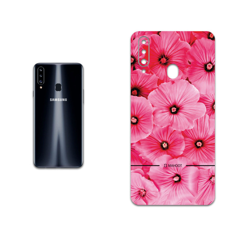 برچسب پوششی ماهوت مدل Pink-Flower مناسب برای گوشی موبایل سامسونگ Galaxy A20s