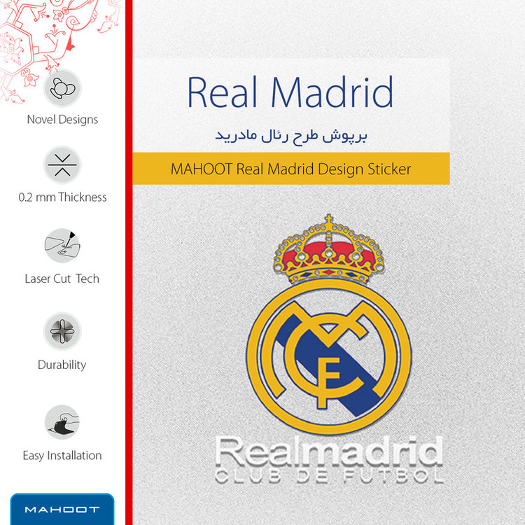 برچسب پوششی ماهوت مدل REAL-MADRID-1-FC مناسب برای گوشی موبایل ال جی Q7