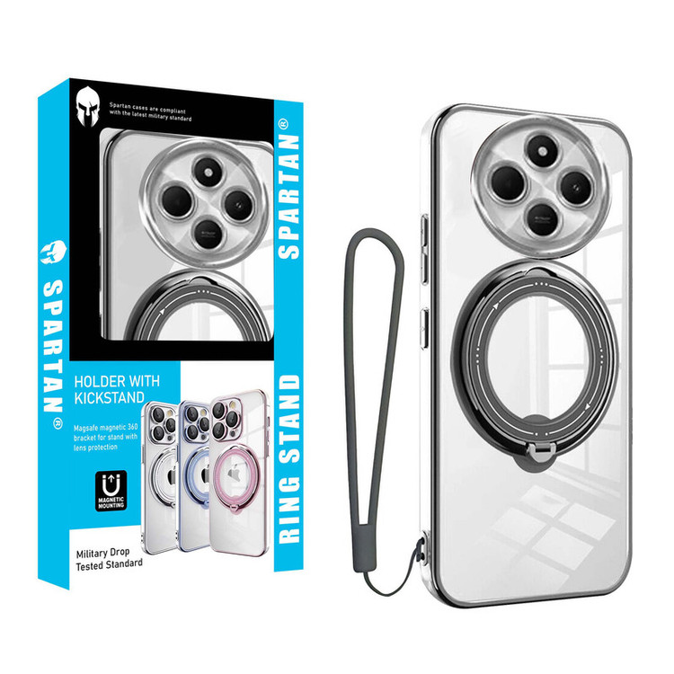 کاور اسپارتان مدل Ring Stand Strap مناسب برای گوشی موبایل شیائومی Redmi A4 / Redmi 14C / Redmi 14R / Poco C75 به همراه بندآویز