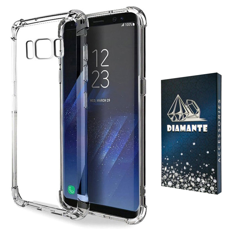 کاور دیامانته مدل shiny navy مناسب برای گوشی موبایل سامسونگ Galaxy S8 Plus
