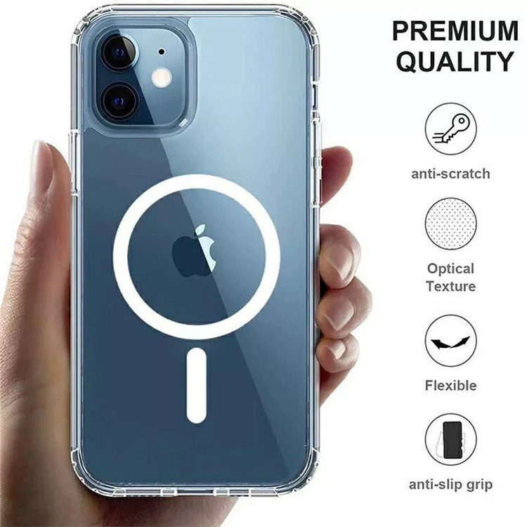 کاور عمو قاب مدل مگ سیف رنگی مناسب برای گوشی موبایل اپل iPhone 12 pro max