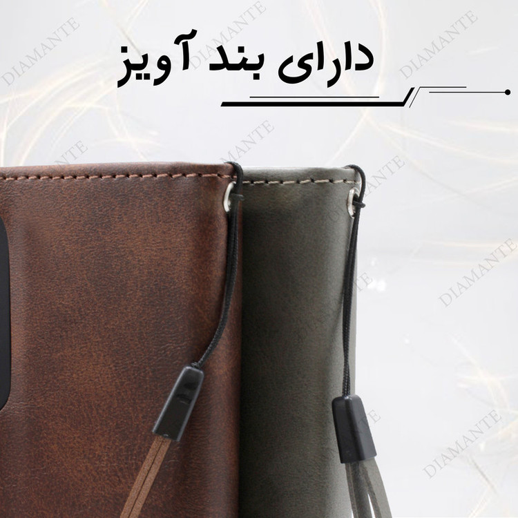 کلاسوری دیامانته مدل Grigio bk مناسب برای گوشی موبایل Realme 12 Pro Plus به همراه بند آویز