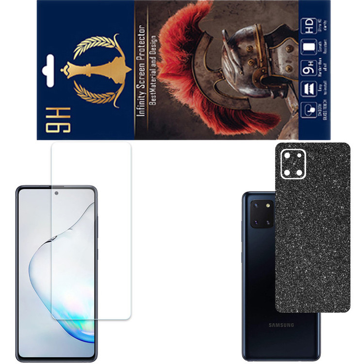 محافظ صفحه نمایش اینفینیتی مدل PRO مناسب برای گوشی موبایل سامسونگ GALAXY NOTE 10 LITE به همراه برچسب پوششی