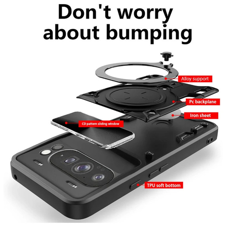 کاور اسپارتان مدل Magnet Ring Strap مناسب برای گوشی موبایل گوگل Pixel 9 Pro به همراه بند آویز