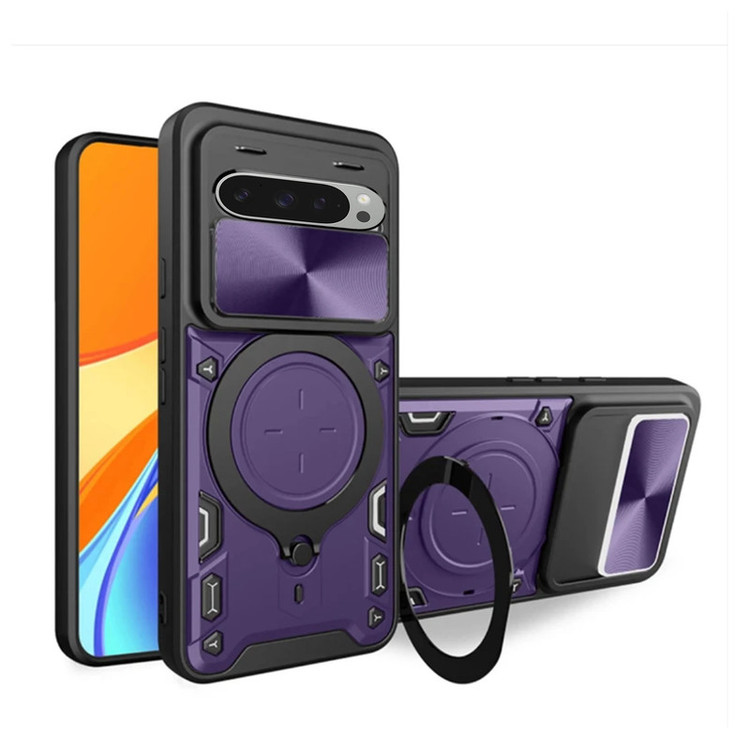 کاور اسپارتان مدل Magnet Ring Strap مناسب برای گوشی موبایل گوگل Pixel 9 Pro به همراه بند آویز