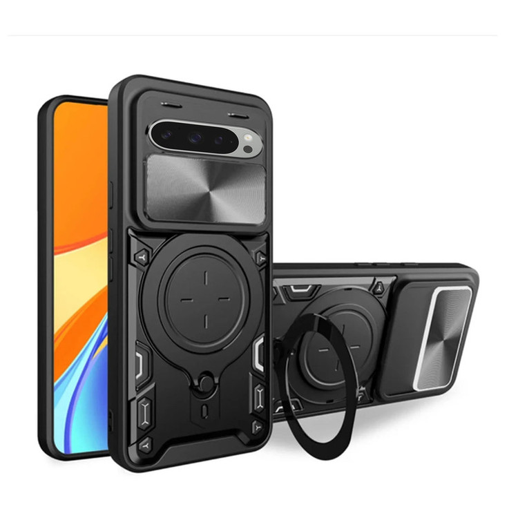 کاور اسپارتان مدل Magnet Ring Strap مناسب برای گوشی موبایل گوگل Pixel 9 Pro به همراه بند آویز
